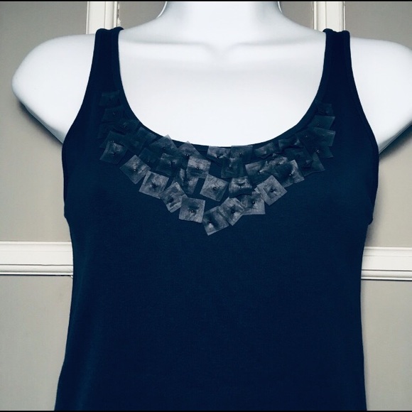 EILEEN FISHER BLUE TANK TOP - Picture 2 of 8